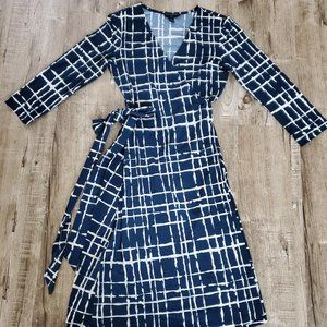 Banana Republic PXS Wrap Navy Dress